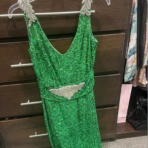 Green Sequin Cocktail Dress
